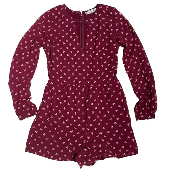 Abercrombie & Fitch Choker Neck Winter Floral Romper - Picture 2 of 8